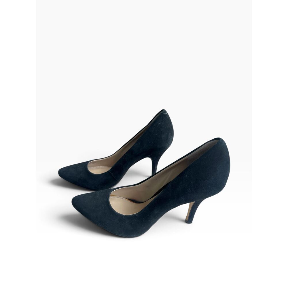 Arturo Chiang Womens 7.5 Black Suede Pointed Toe High Heel Pumps Shoes Size 7.5